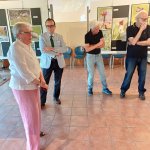 Maria Grazia Schiapparelli all'inaugurazione della mostra fotografica con i suoi scatti